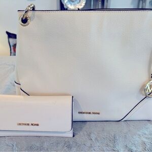 Michael Kors Leather Shoulder Bag and Matching Wallet